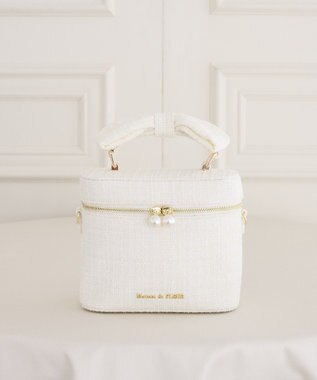 Maison de FLEUR ツイードキューブショルダーバッグ