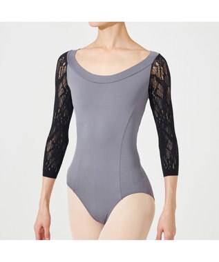 Chacott ロングスリーブレオタード ダークグレー