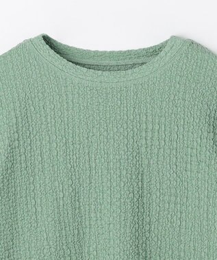 ANY L レースショート丈Tシャツ グリーン