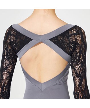 Chacott ロングスリーブレオタード ダークグレー