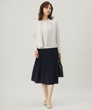 J.PRESS LADIES 【洗える】DÉCOR レース ニット ライトベージュ系