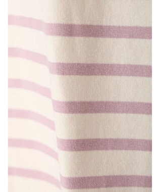 earth music&ecology バック釦ボーダーチュニック Pink