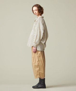 J.PRESS YORK STREET 【WOMEN】コットンタイプライター バックドレープブラウス ブラック系1