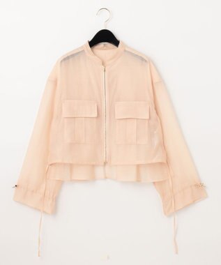 GRACE CONTINENTAL バックコンシャスブルゾン ベージュ