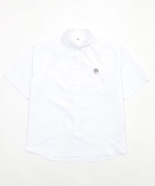 WEGO 【ユニセックス着用ITEM/MLサイズ展開】オックスフォードワンポイントシャツ（SS） ホワイト