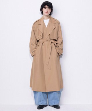 NAVE 【ReNAVE・セットアップ可/撥水加工/防シワ】ポリエステルタッサー コート キャメル系