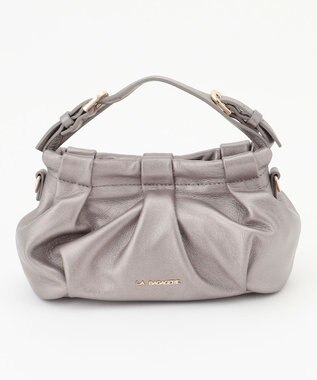 LA BAGAGERIE シープレザー　ギャザーミニマムバッグ