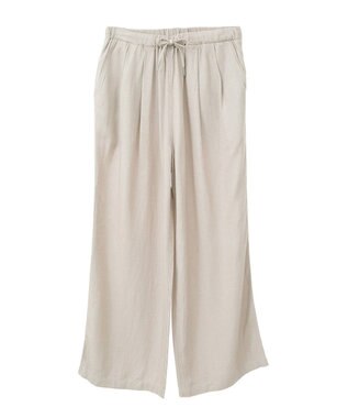 AMERICAN HOLIC 【接触冷感】リネンブレンドタックワイドパンツ Beige