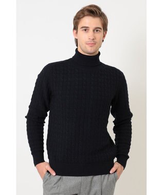 DAKS ケーブルガータータートルネックセーター