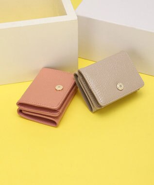 style code 【MERCURYDUO/マーキュリーデュオ】メタリッククラック調型押し　三つ折りミニ財布