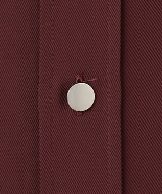 NAVE 【ReNAVE  洗える】アセテートギャバシャツドレス バーガンディ