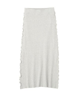 earth music&ecology サイドメローリブニットスカート Gray Mixture