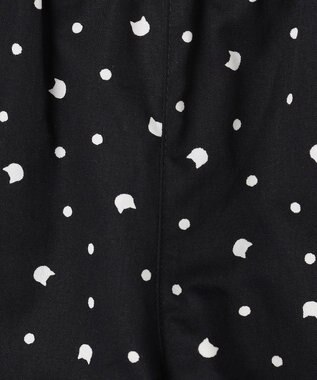 ANY KIDS 【洗濯機可能】スカラップショートパンツ ブラック（ネコ×ドット）