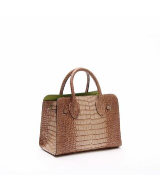 A.D.M.J. 【牛革】クロコ型押しサイドバックルトート25cm(ショルダーストラップ付) PMC