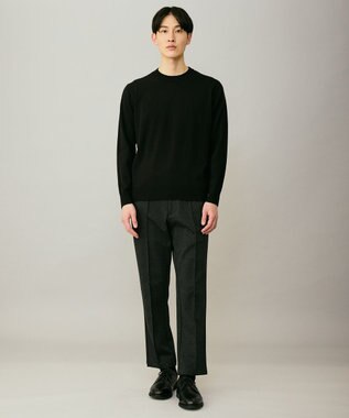 UNFILO MENS 【男女兼用】ソフトサーモ アンチピリングニット クルー ブラック