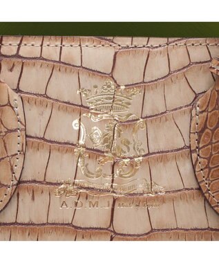 A.D.M.J. 【牛革】クロコ型押しサイドバックルトート25cm(ショルダーストラップ付) PMC