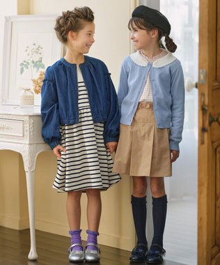 組曲 KIDS 【110-140㎝】ボックスタック キュロット ベージュ系