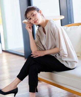 Tiaclasse L 【日本製・洗える】ロイカジョガーパンツ ブラック