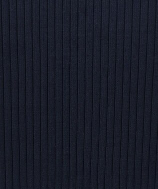 ICB 【洗える】 ヴィスコースリブハイゲージ ニットワンピース ネイビー系