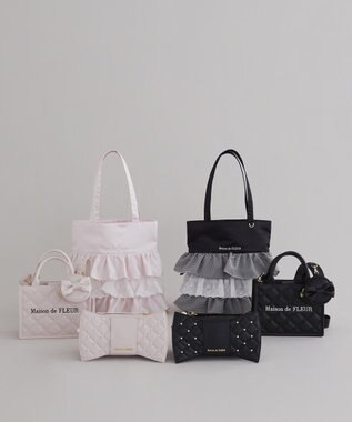 Maison de FLEUR パールリボンバッグ Pink
