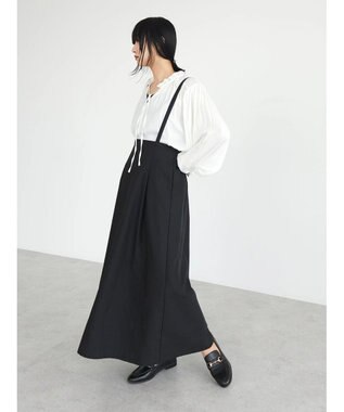 Green Parks サス付きスカート Black