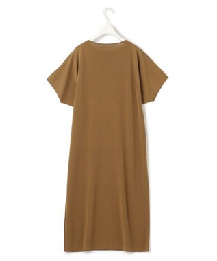 ICB 【洗える】ドライコットンアセテート ドレープスリーブワンピース キャメル系