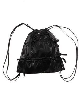 WEGO ドロストリボンギャザーナップサック ブラック