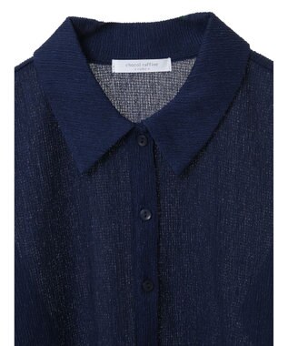 Green Parks BEST PRICE 表面カット衿付シャツ Blue