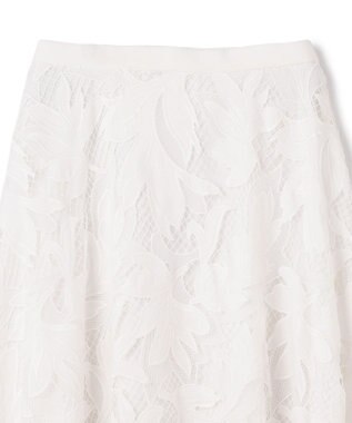 GRACE CONTINENTAL ケミカルリーフスカート ホワイト