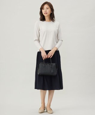 J.PRESS LADIES L 【洗える】DÉCOR レース ニット ライトベージュ系