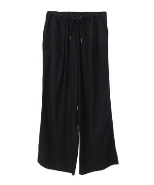 AMERICAN HOLIC 【接触冷感】リネンブレンドタックワイドパンツ Black