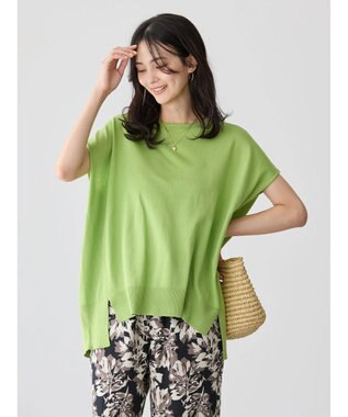 AMERICAN HOLIC 前振りニットフレンチスリーブプルオーバー Light Green