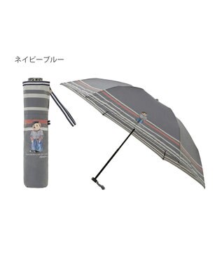 MOONBAT 【大きめ/軽量】POLO RALPH LAUREN （ポロ ラルフローレン）折りたたみ傘 FRENCH BEAR 55cm ネイビーブルー
