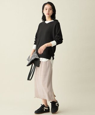 ANY L シャツテールロングスリーブＴシャツ オフ