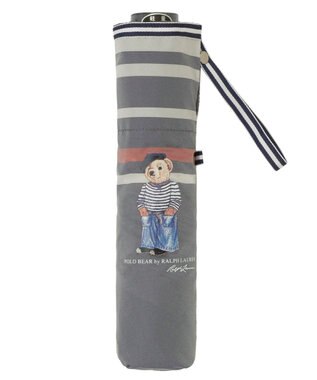 MOONBAT 【大きめ/軽量】POLO RALPH LAUREN （ポロ ラルフローレン）折りたたみ傘 FRENCH BEAR 55cm ネイビーブルー