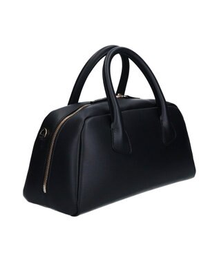 INTER-CHAUSSURES 【LORISTELLA】ミディアムサイズレザーハンドバッグ ブラック