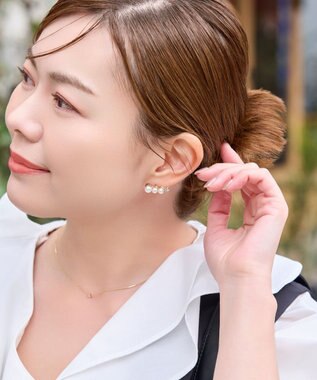 Phoebe <オンワード限定セット>Rio de laパールピアス×フォーマルパールビジューサークルブローチ ホワイト