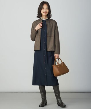 J.PRESS LADIES houndstooth スクエア スカーフ ブラウン系