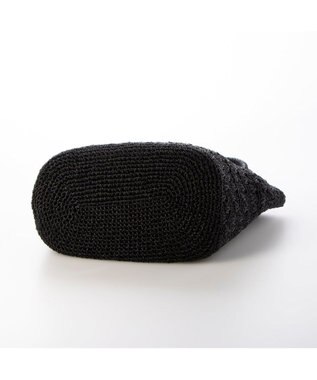 UNBILLION カシュカシュ cachecache / メタリックコード柄編みトートバッグ ブラック