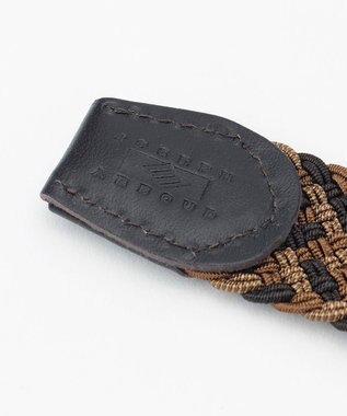 JOSEPH ABBOUD 【伸びる】ライトミックスメッシュベルト ダークブラウン系