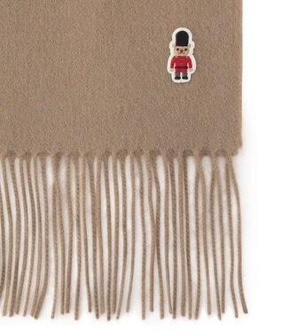 MOONBAT 【WEB限定】MACKINTOSH PHILOSOPHY バッキンガムベア付きウール100%無地マフラー (パッケージ付き) ベージュ