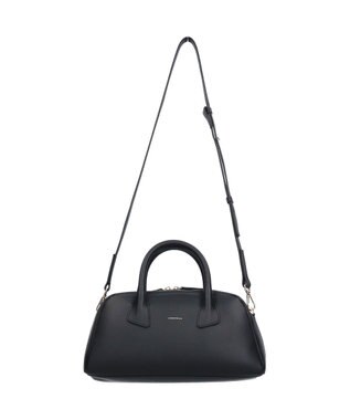 INTER-CHAUSSURES 【LORISTELLA】ミディアムサイズレザーハンドバッグ ブラック