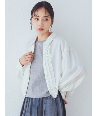 earth music&ecology フリルシャツ Off White