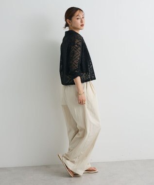 CRAFT STANDARD BOUTIQUE クロシェレースカーディガン Black
