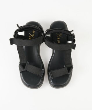 BONTRE 【pied du lapan/ピエドラパン】厚底ベルクロスポーツサンダル/50752ZI ブラック