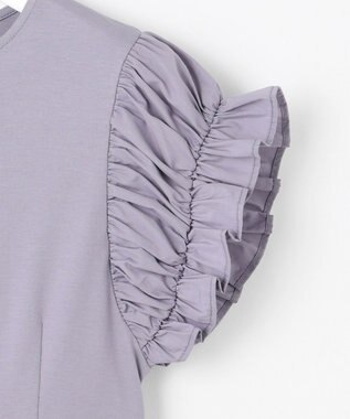 Feroux 【洗える】ドレスシルエット カットソー ワンピース サックスブルー系