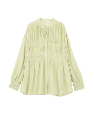 CRAFT STANDARD BOUTIQUE ウ゛ィンテージボイルロングスリーブブラウス Lime Green