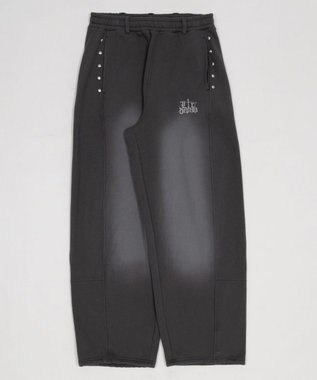 WEGO 【ウエストゴム】ロゴスウェットパンツ スミクロ