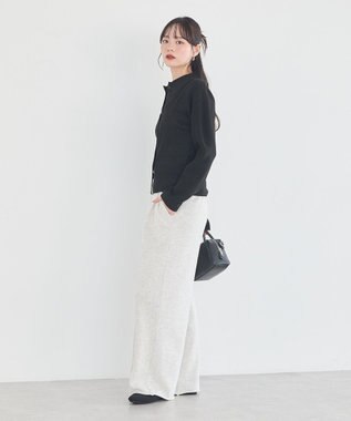 earth music&ecology 【2点SET】襟付きニットアンサンブル Black