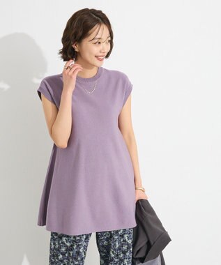 CRAFT STANDARD BOUTIQUE ファンクショナルノースリーブフレアニットプルオーバー Purple